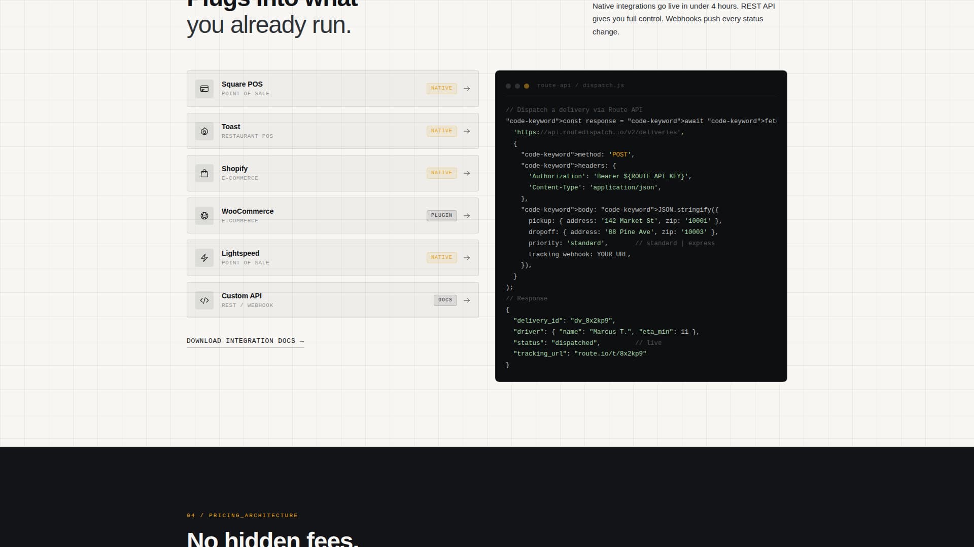 Route - Precision Dispatch Landing Page Template