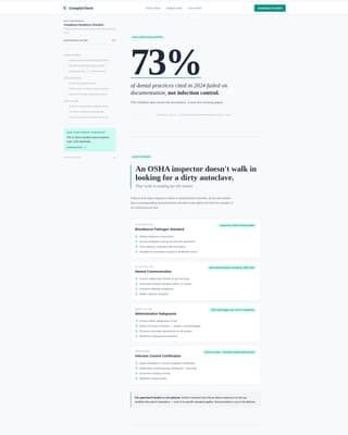 Comply - Auditready Dental Landing Page Template