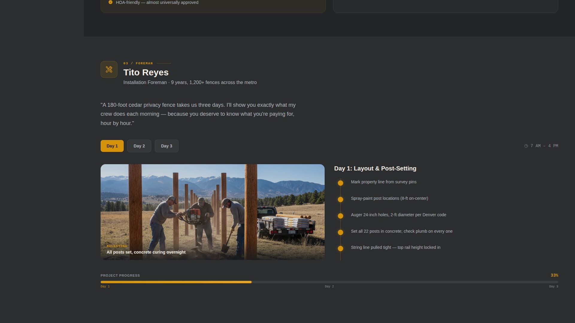 Postline - Trusted Fencing Landing Page Template