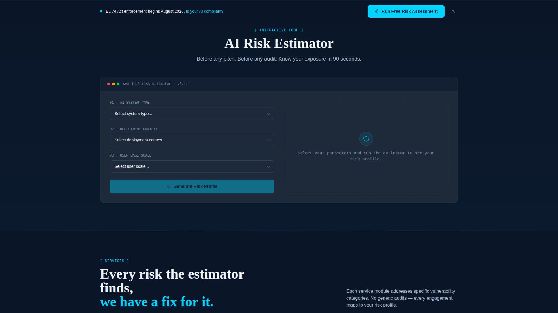 AI & Machine Learning Cost Calculator Website Template
