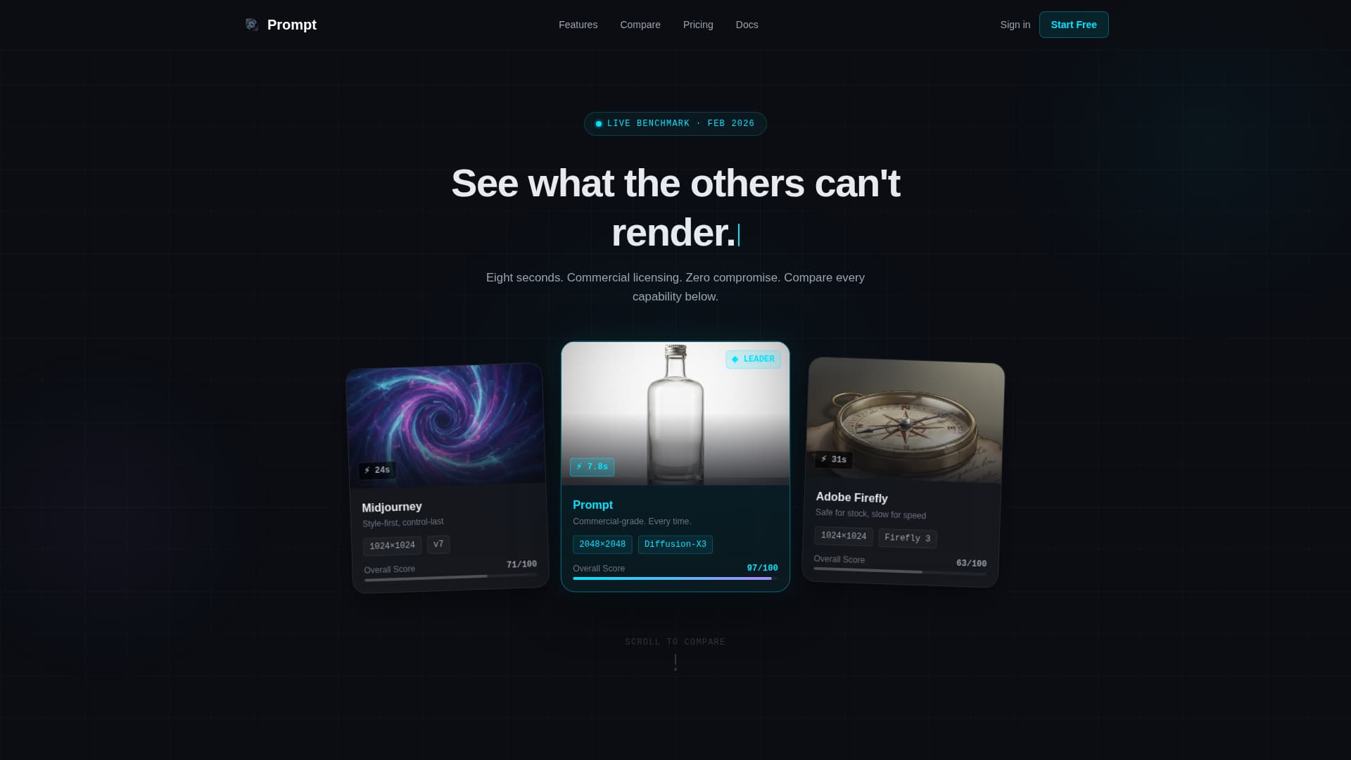 Prompt - Pixelperfect AI Image Generator Landing Page Template