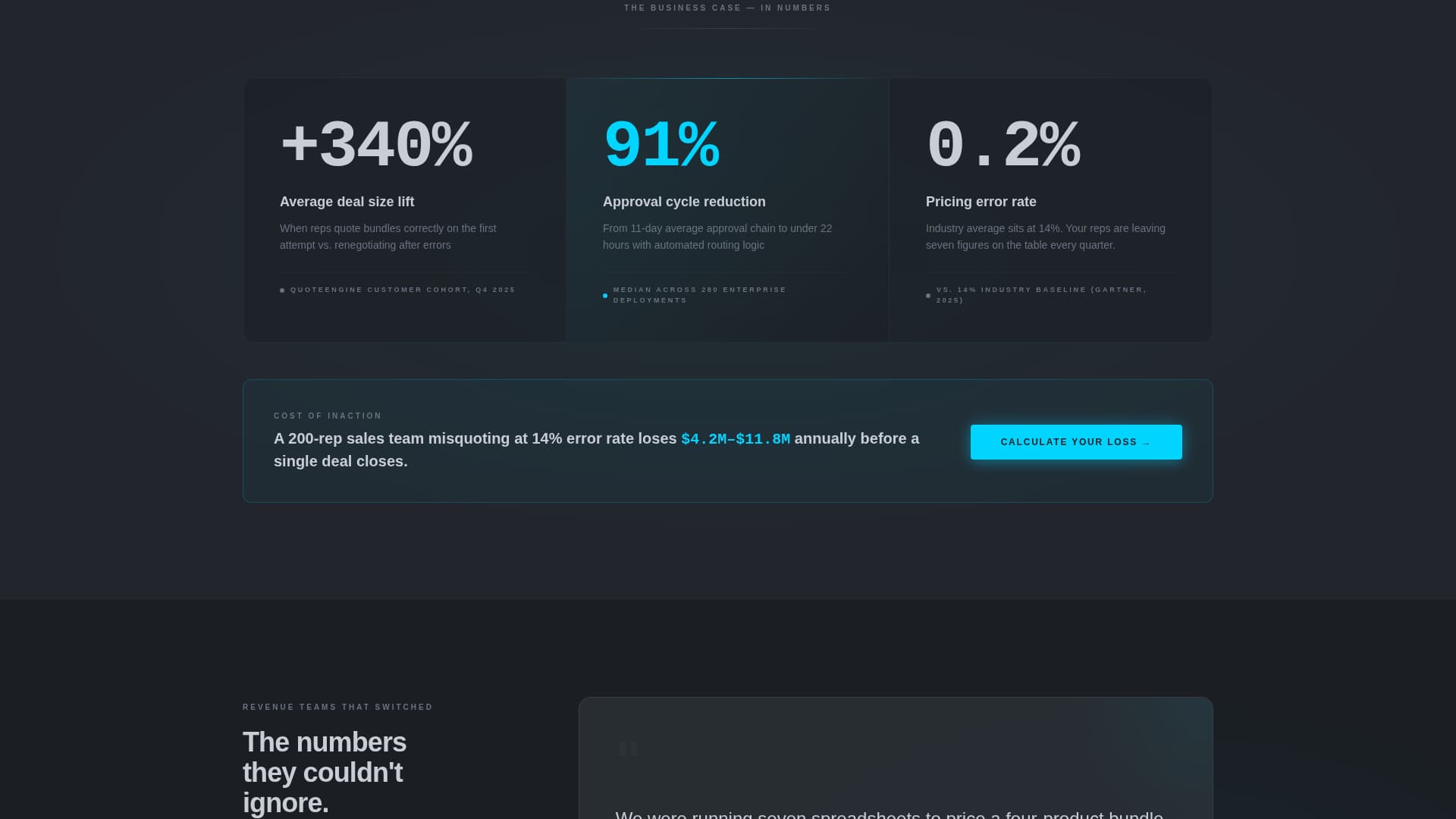 Quoteengine - Intelligent CPQ Landing Page Template