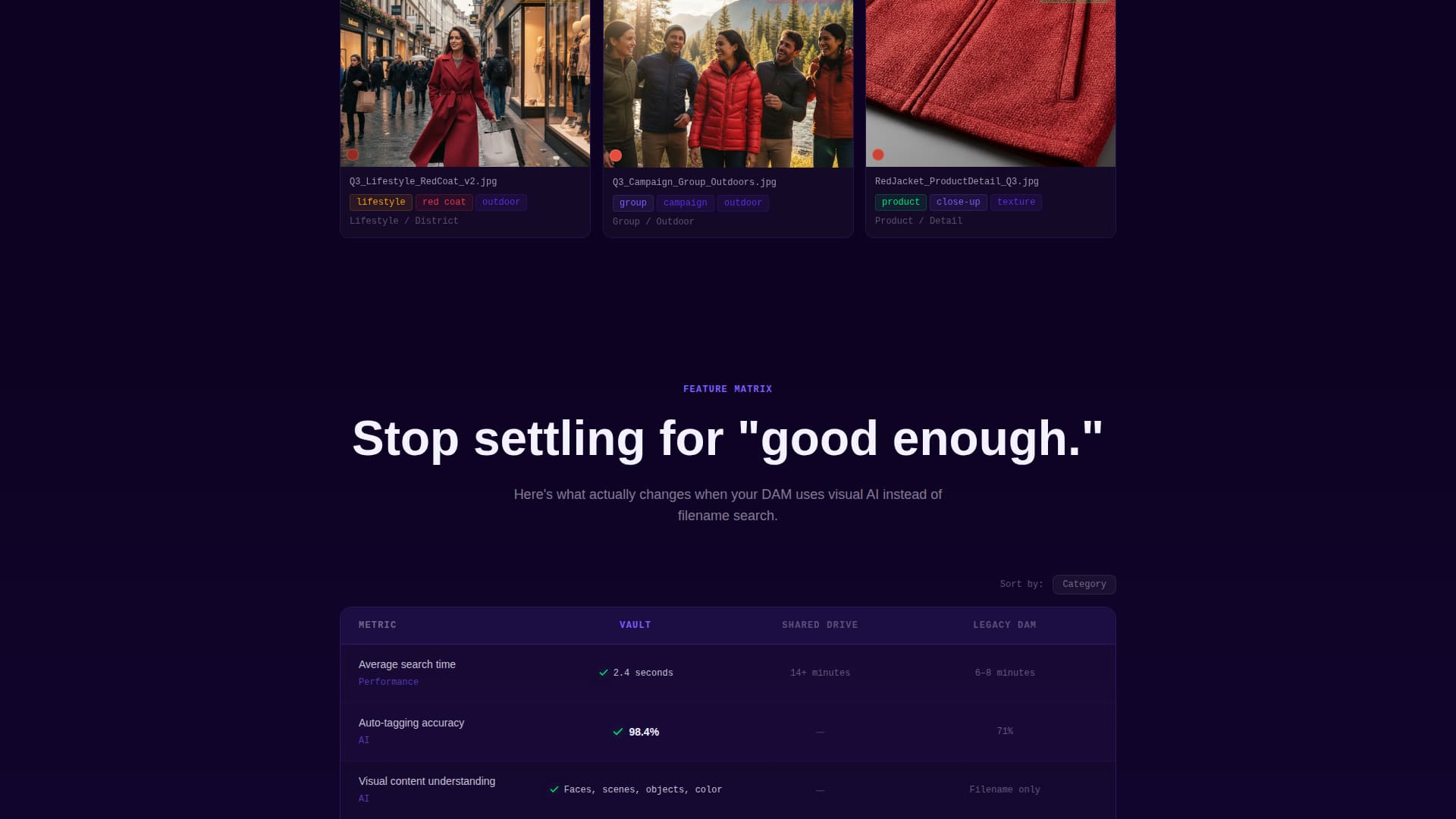 Vault - Powerful Dam Landing Page Template