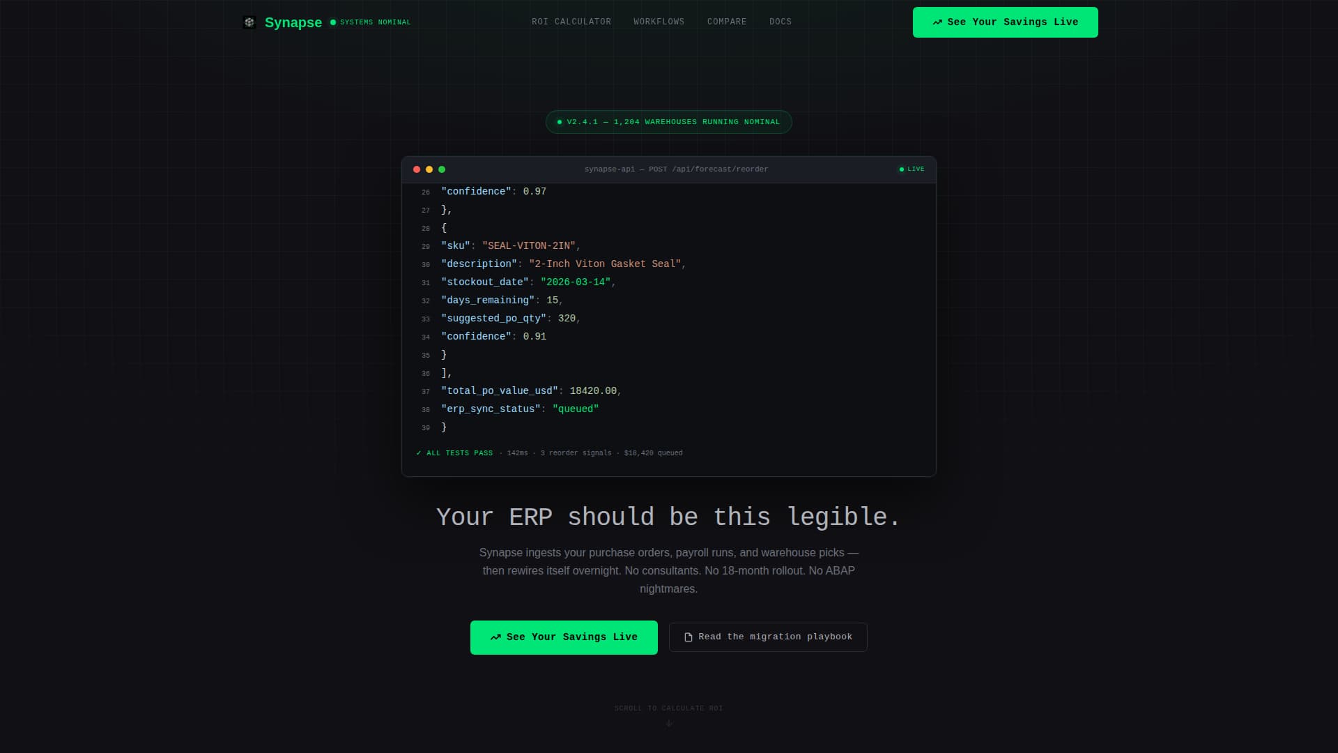 Synapse - Intelligent ERP Landing Page Template