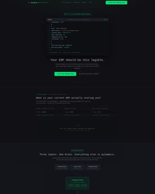 Synapse - Intelligent ERP Landing Page Template