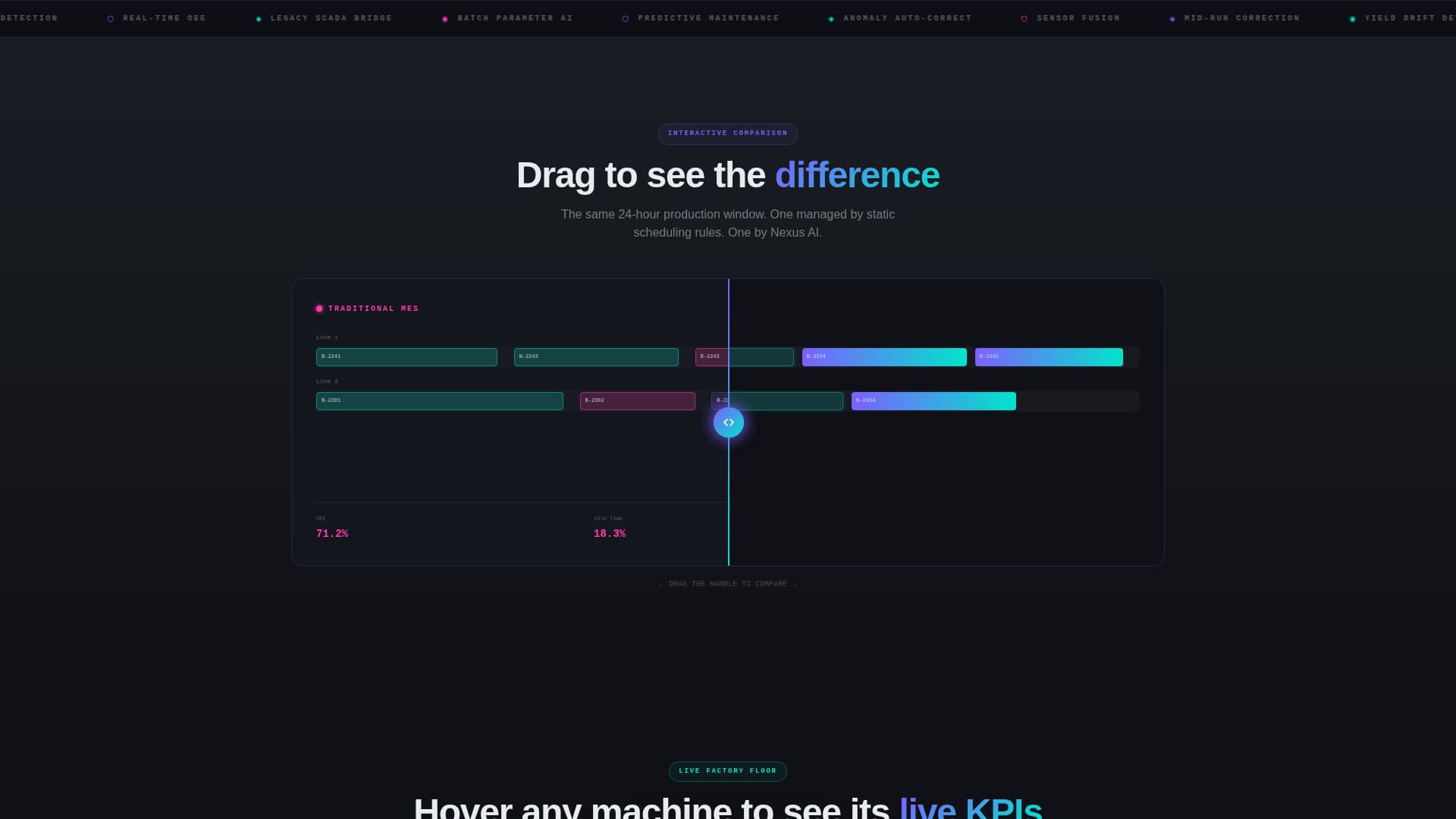 Nexus - Intelligent Manufacturing Landing Page Template
