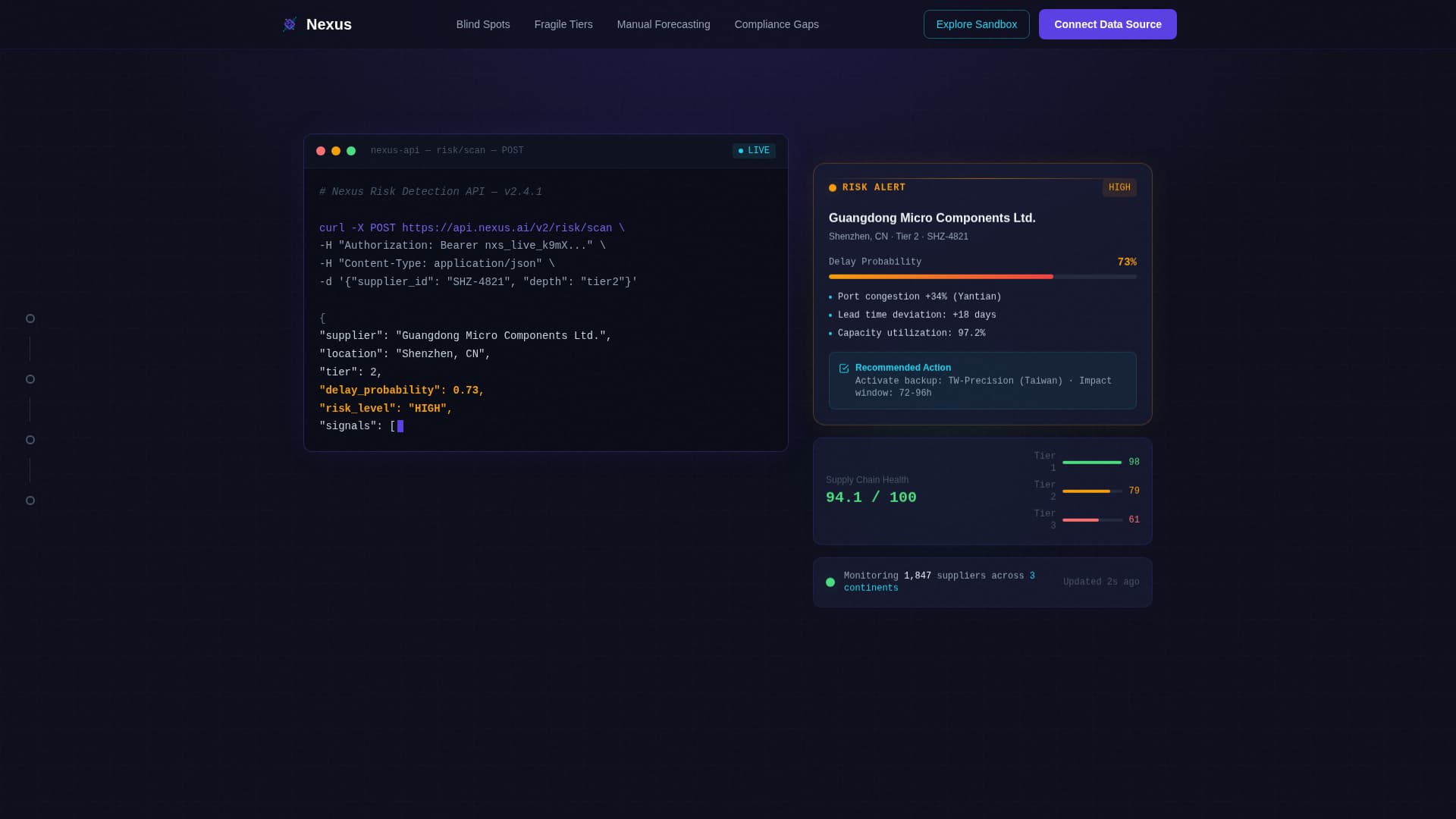 Nexus - Intelligent Supplychain Landing Page Template