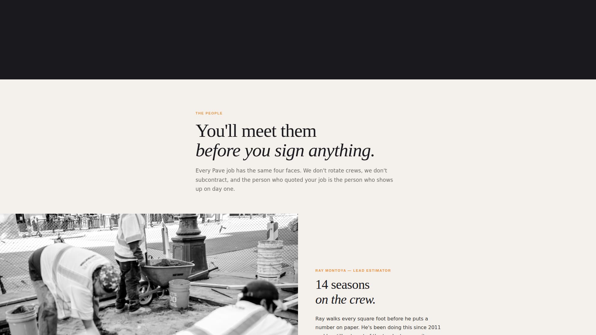 Pave - Trusted Asphalt Landing Page Template