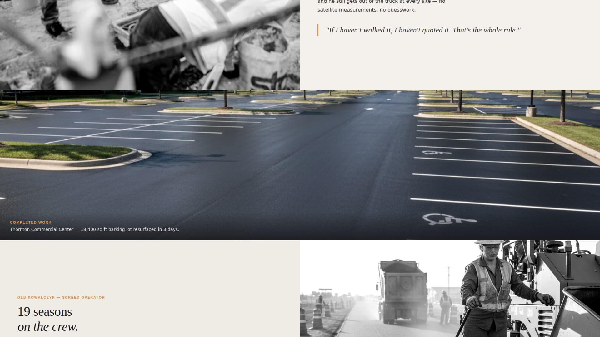 Pave - Trusted Asphalt Landing Page Template