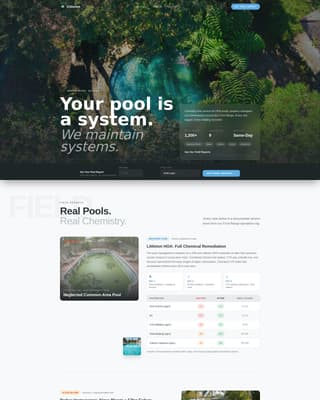 Chlorine - Precision Poolcleaning Landing Page Template