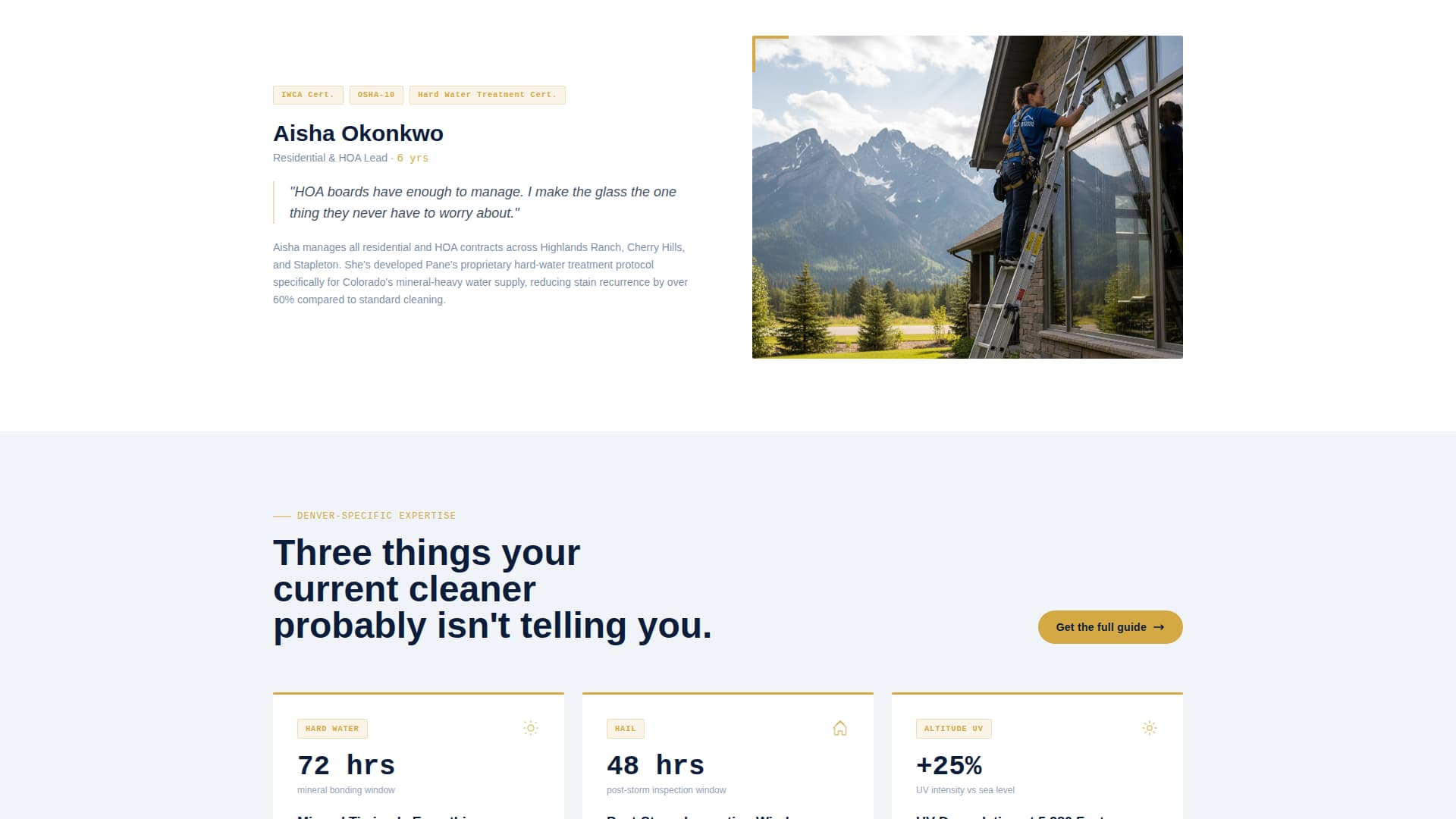 Pane - Precision Windowcleaning Landing Page Template