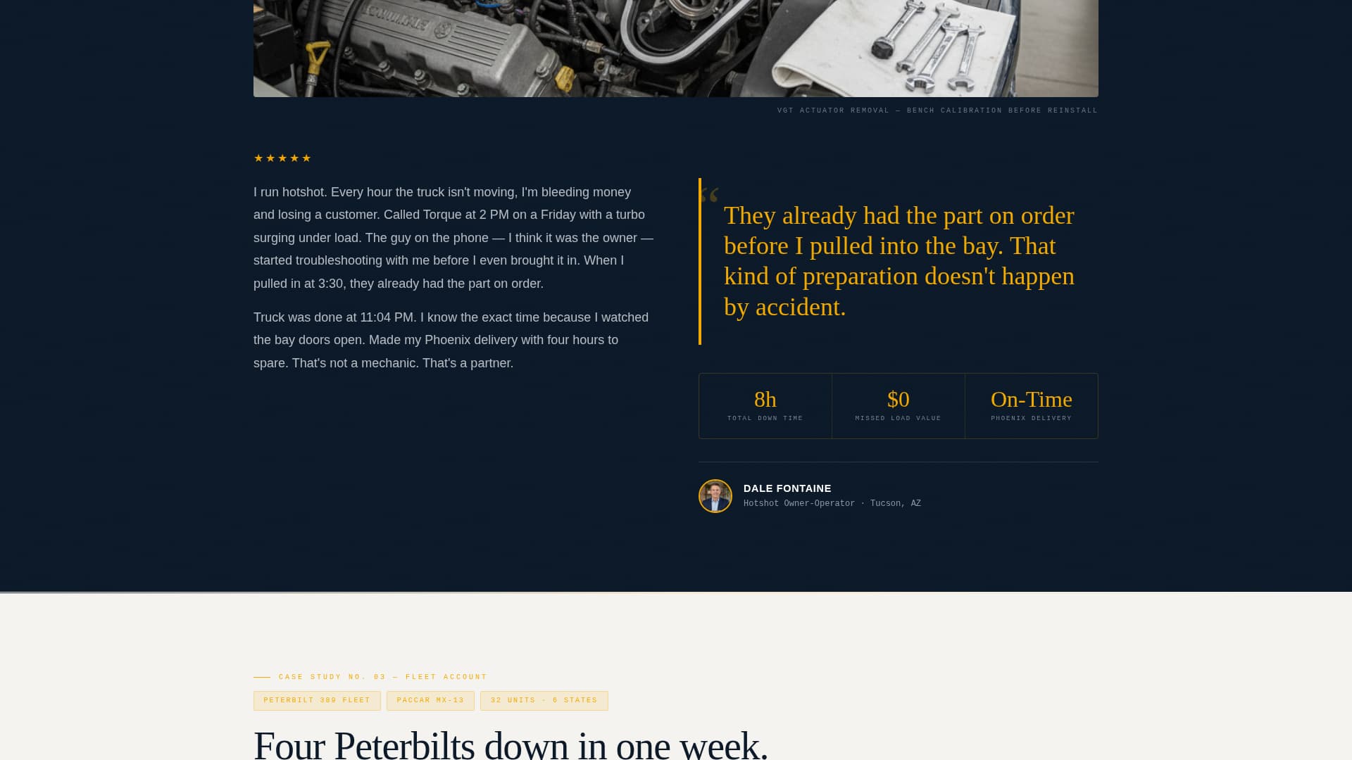 Torque - Authoritative Diesel Landing Page Template