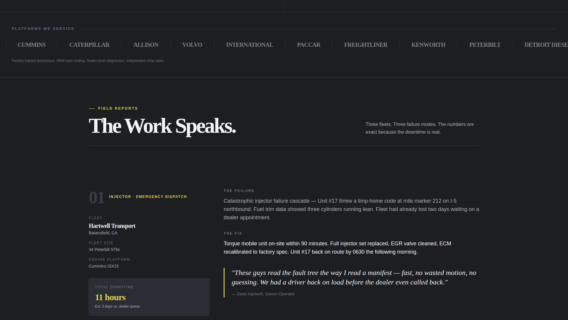 Torque - Highimpact Dieselmechanic Landing Page Template