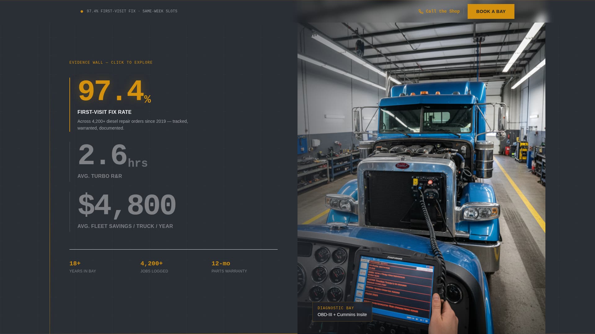 Torque - Precision Dieselmechanic Landing Page Template