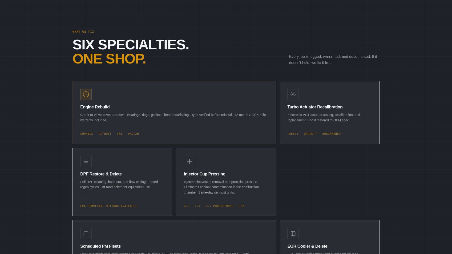 Torque - Precision Dieselmechanic Landing Page Template