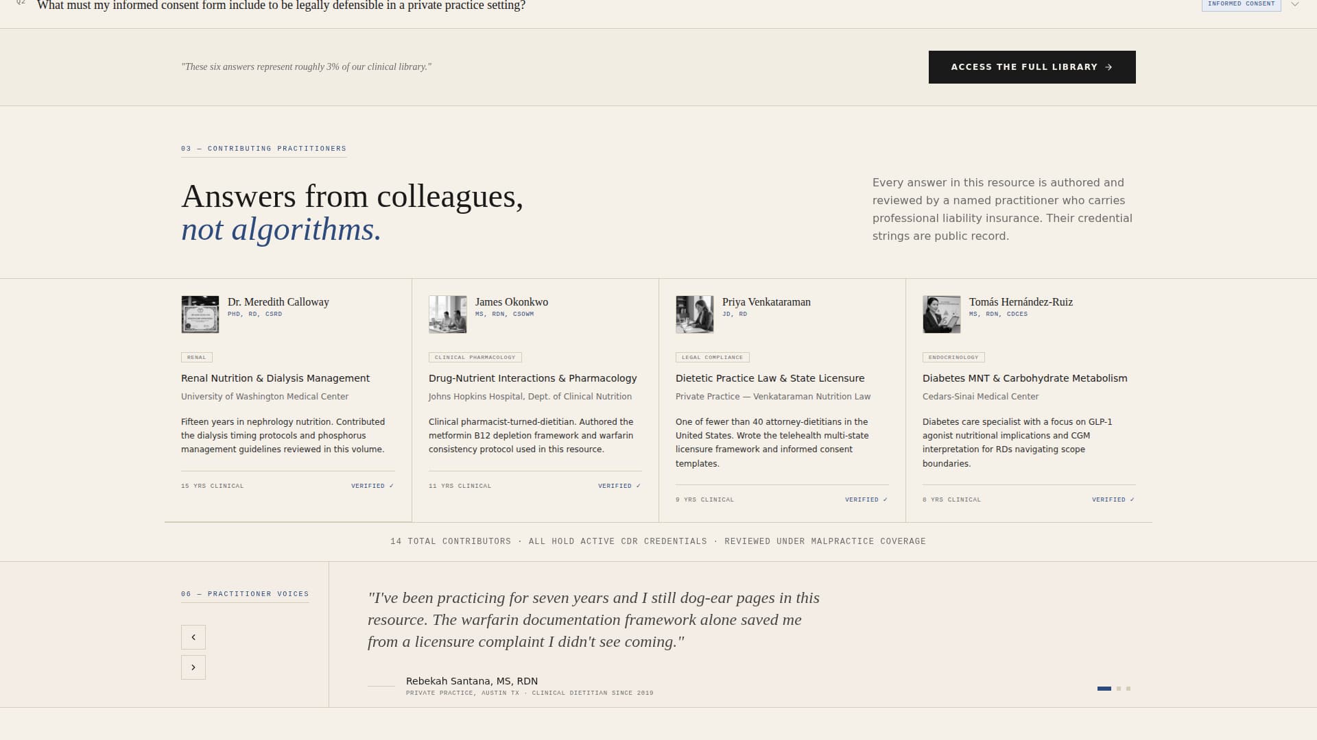 Consult - Authoritative Dietitian Landing Page Template