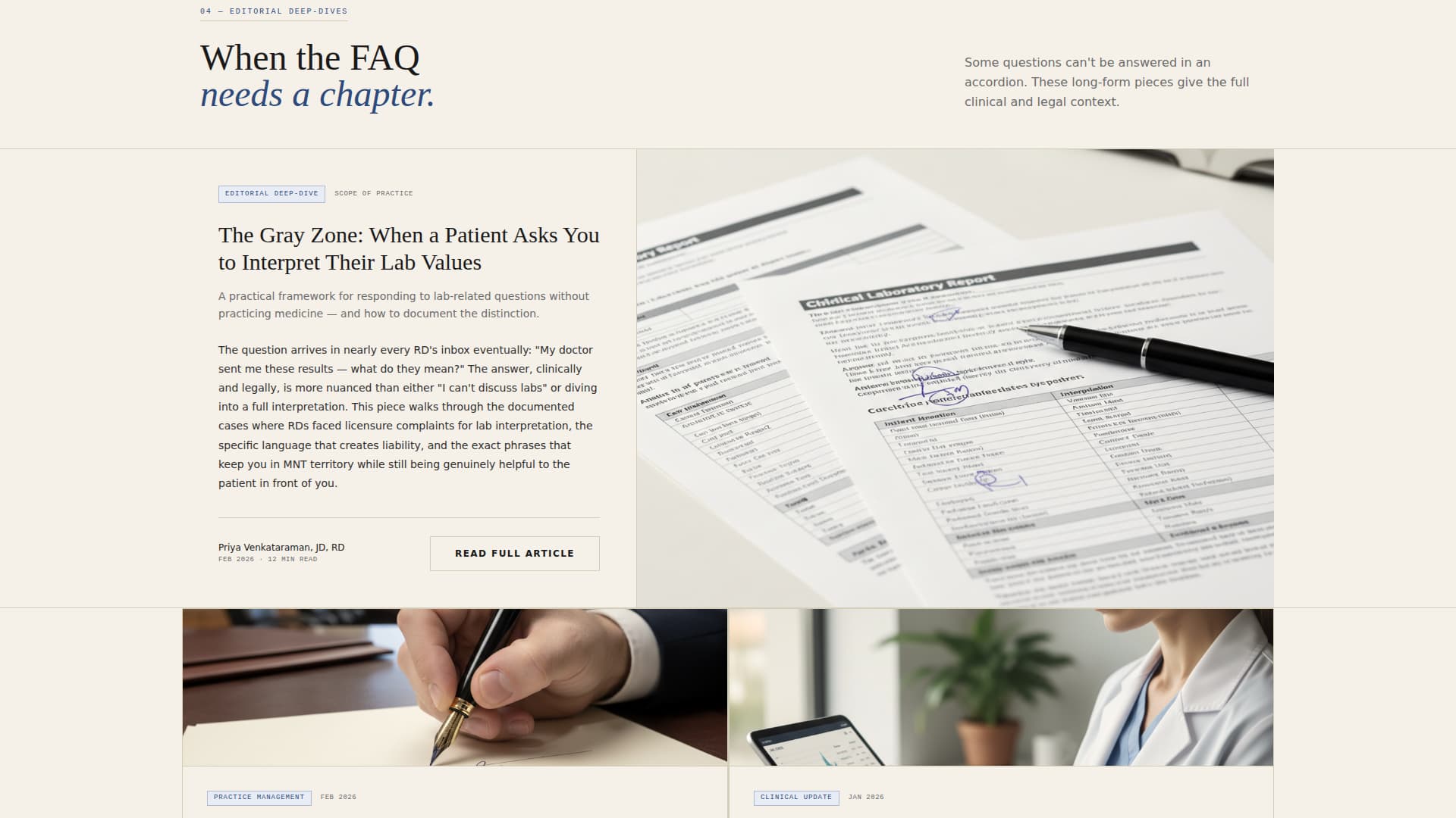 Consult - Authoritative Dietitian Landing Page Template