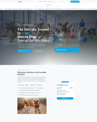 Pack - Premium Dogdaycare Landing Page Template