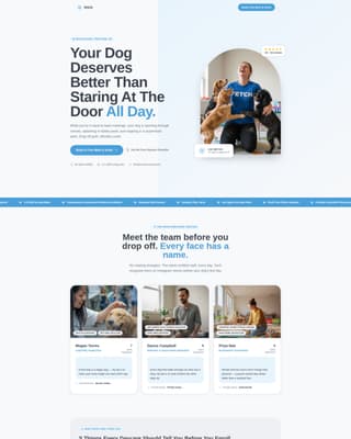 Fetch - Trusted Dogdaycare Landing Page Template
