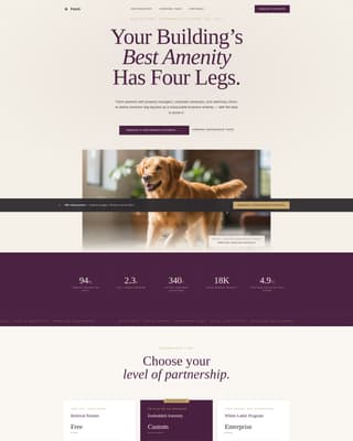 Fetch - Editorial Dogdaycare Landing Page Template