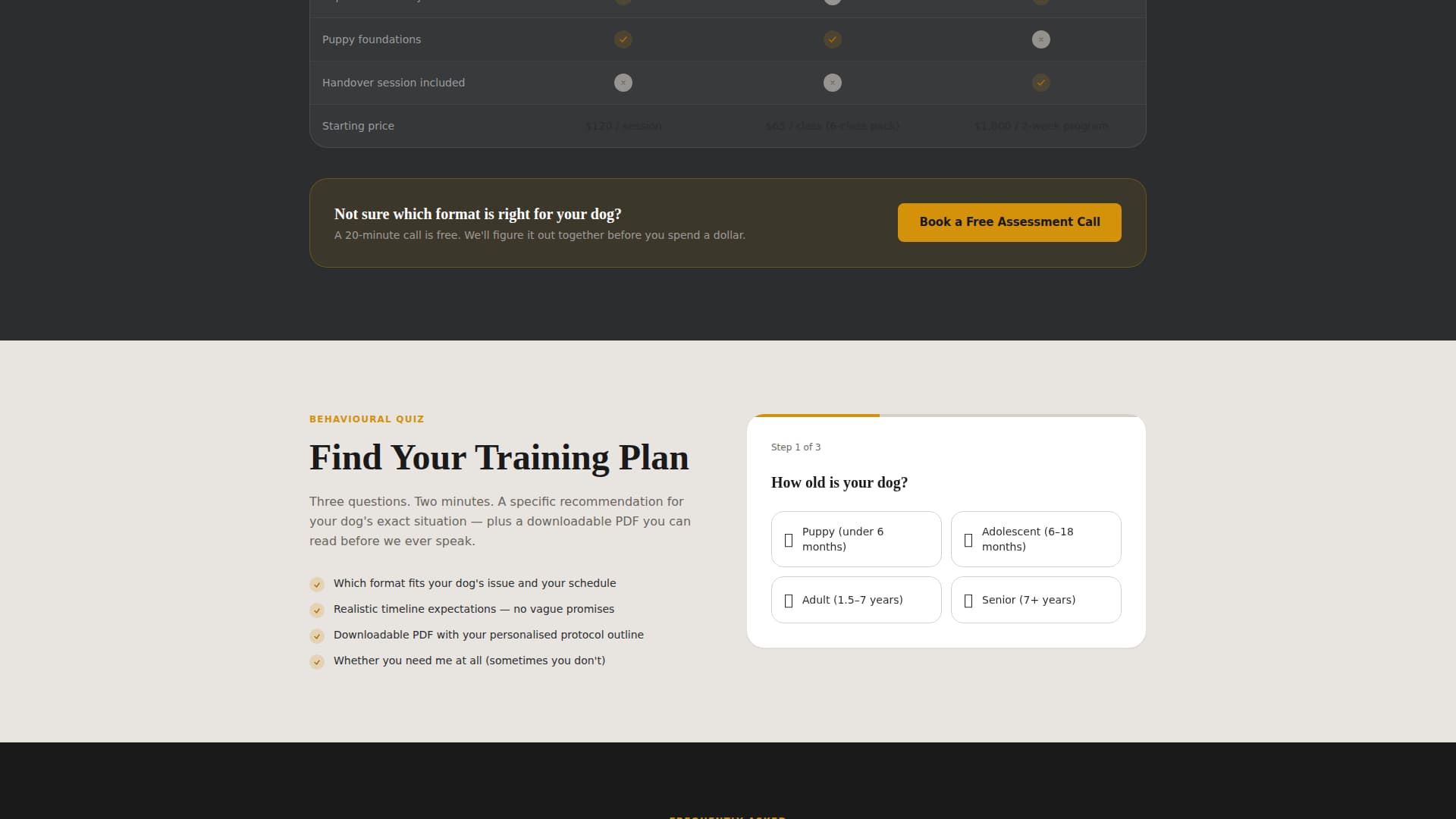 Heel - Proven Dogtraining Landing Page Template