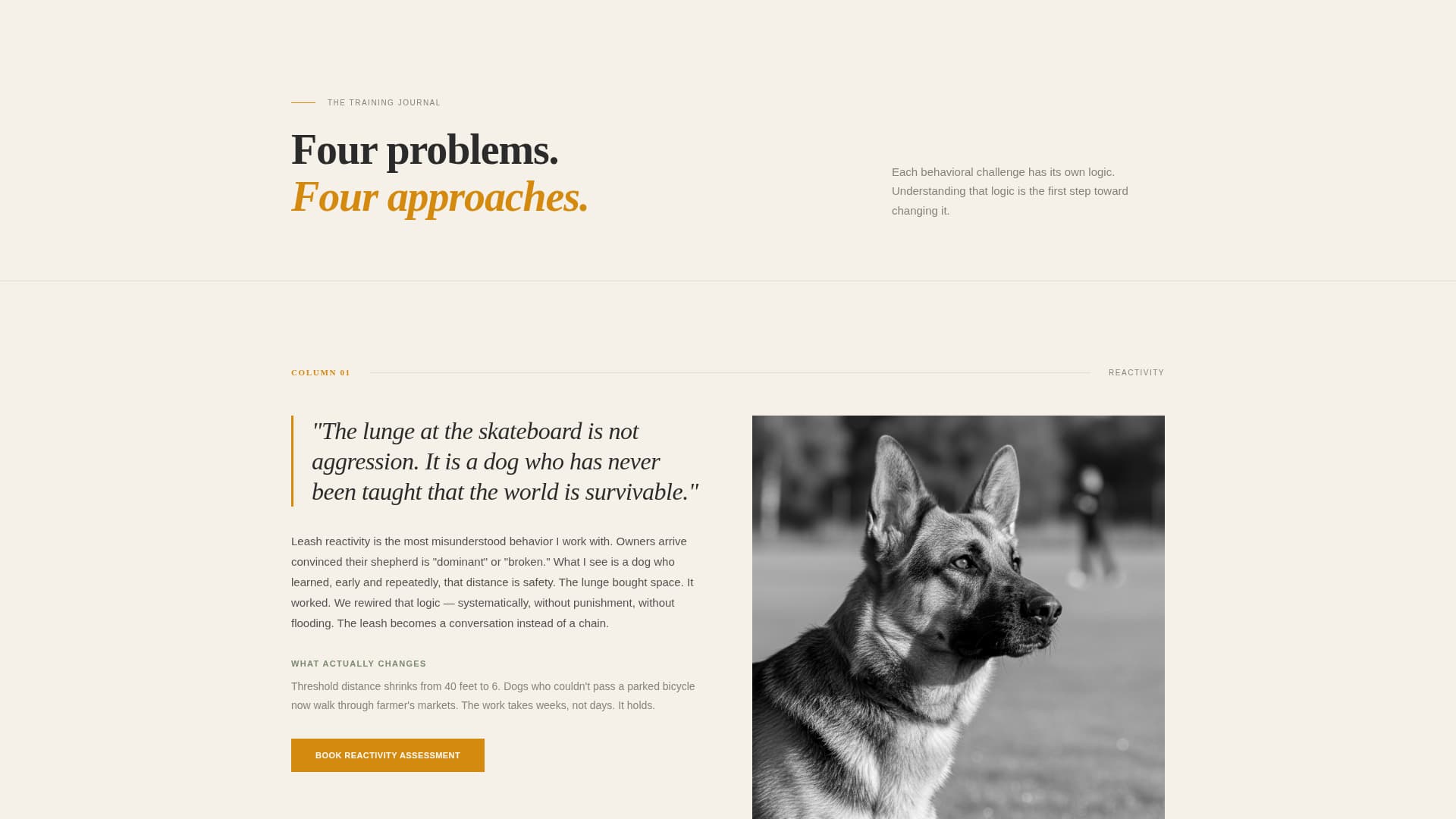 Heel - Authoritative Dogtrainer Landing Page Template