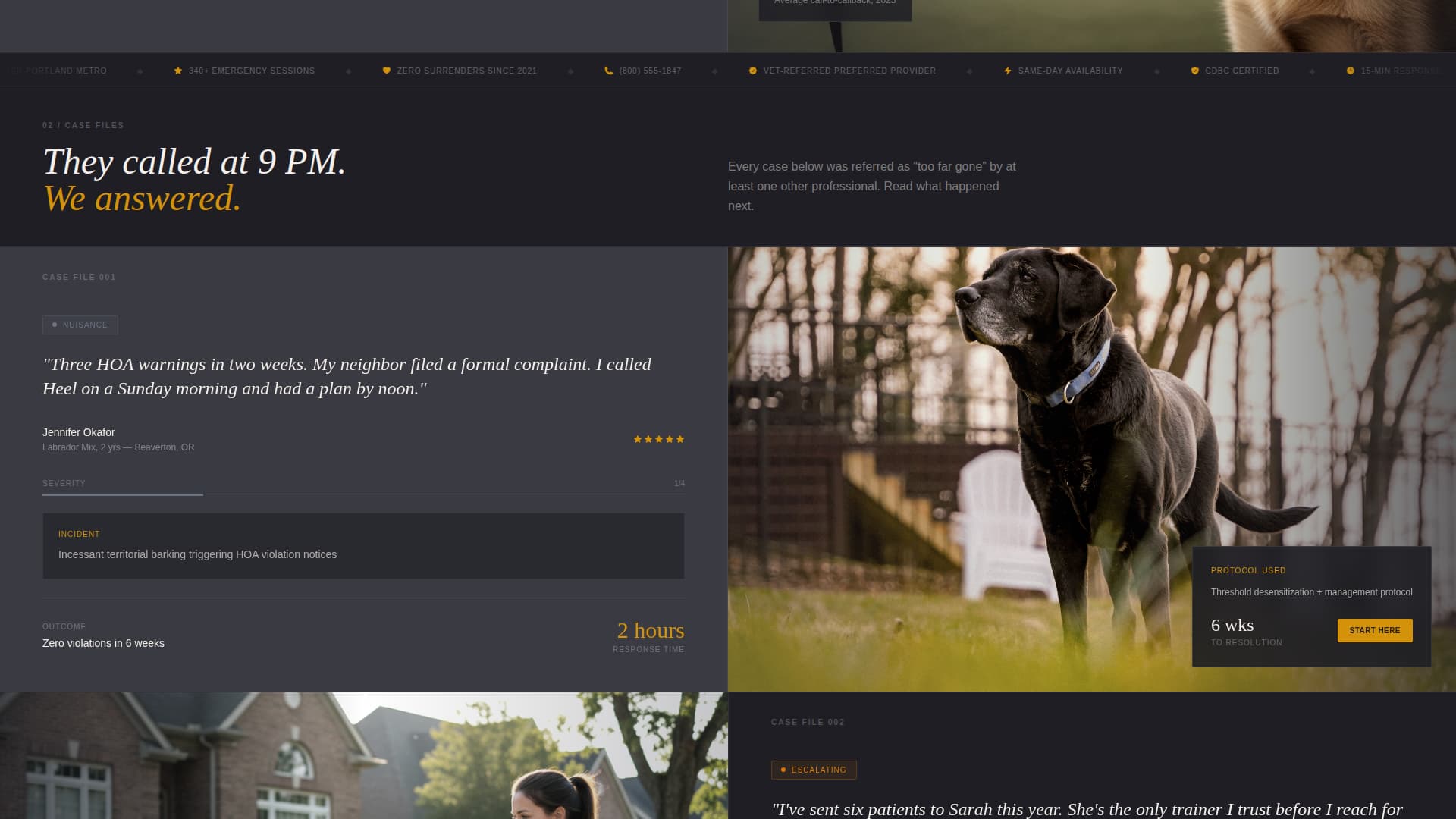 Heel - Urgent Trainer Landing Page Template