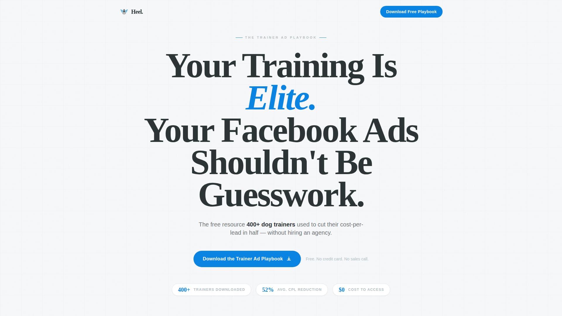 Heel - Elite Dogtrainer Landing Page Template