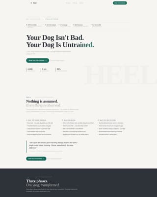 Heel - Trusted Dogtrainer Landing Page Template