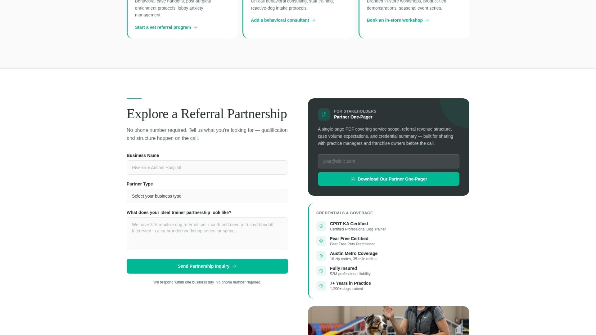 Obedience — Certified Dog Training Landing Page Template