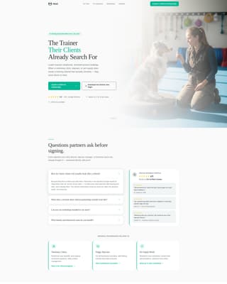 Obedience — Certified Dog Training Landing Page Template