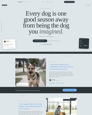 Heel - Editorial Dogtrainer Landing Page Template