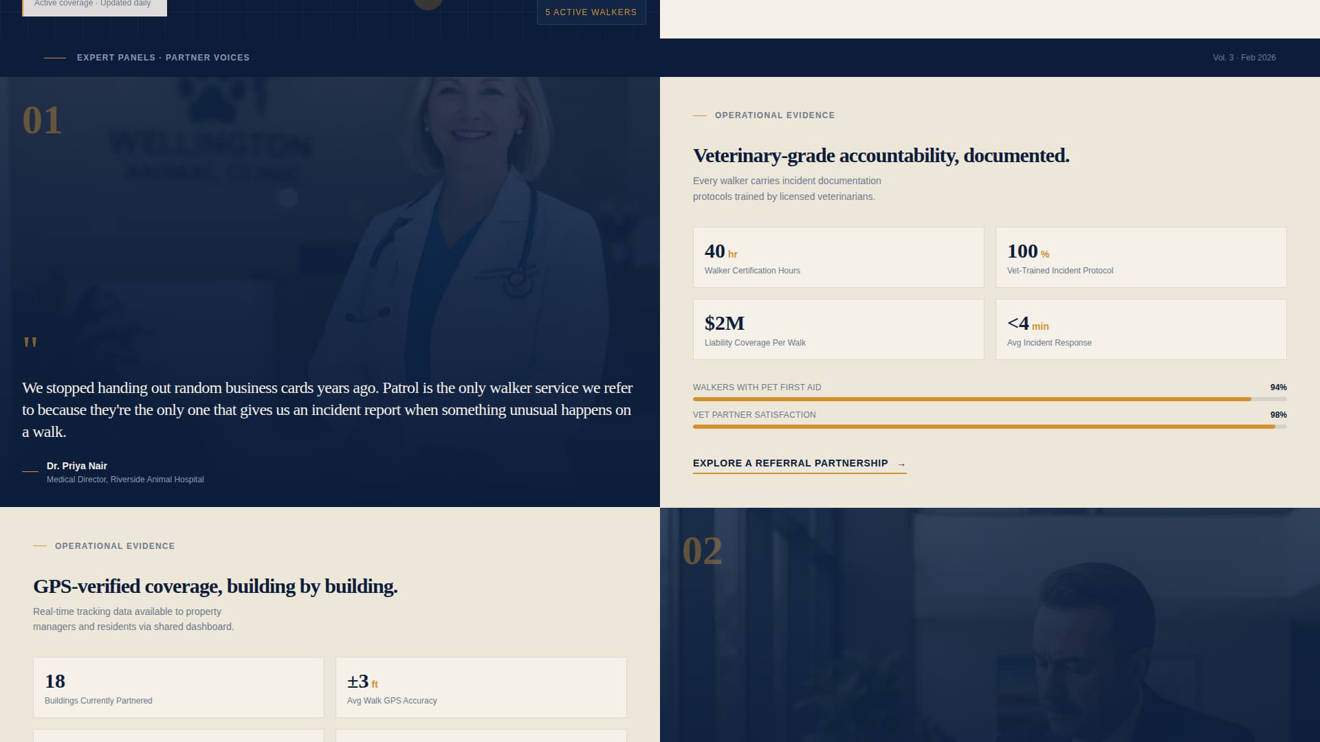 Patrol - Authoritative Petcare Landing Page Template