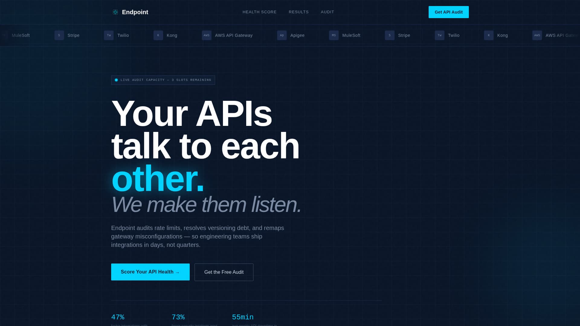 API Management Technology Booking Website Template