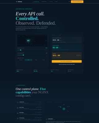 Flux — Intelligent API Management Landing Page Template