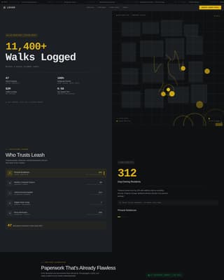Leash - Precision Dogwalking Landing Page Template