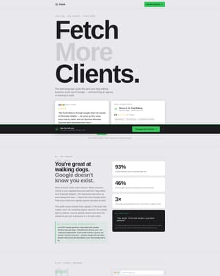 Fetch - Trusted Dogwalker Landing Page Template