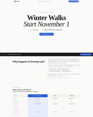 Stride - Seasonal Dogwalking Landing Page Template