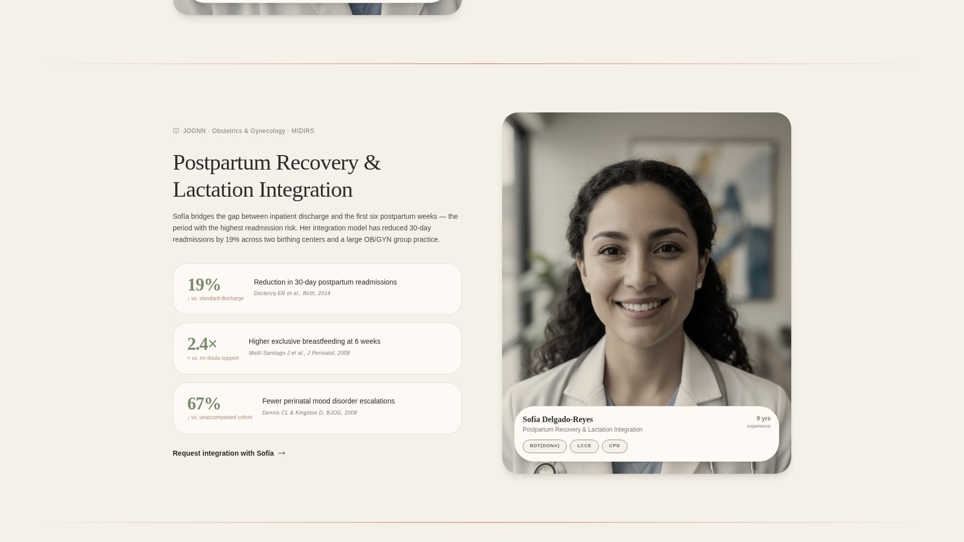 Doula - Certified Birthsupport Landing Page Template