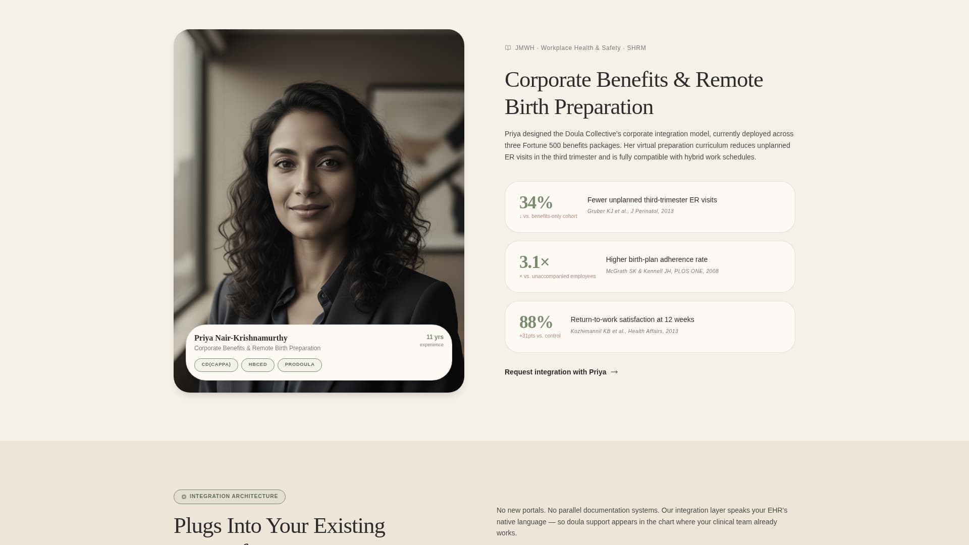 Doula - Certified Birthsupport Landing Page Template