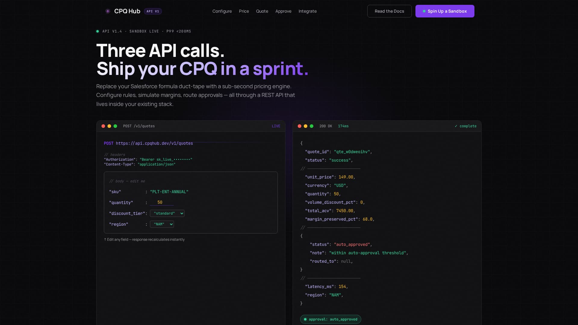 API-First Enterprise Software Pricing Website Template