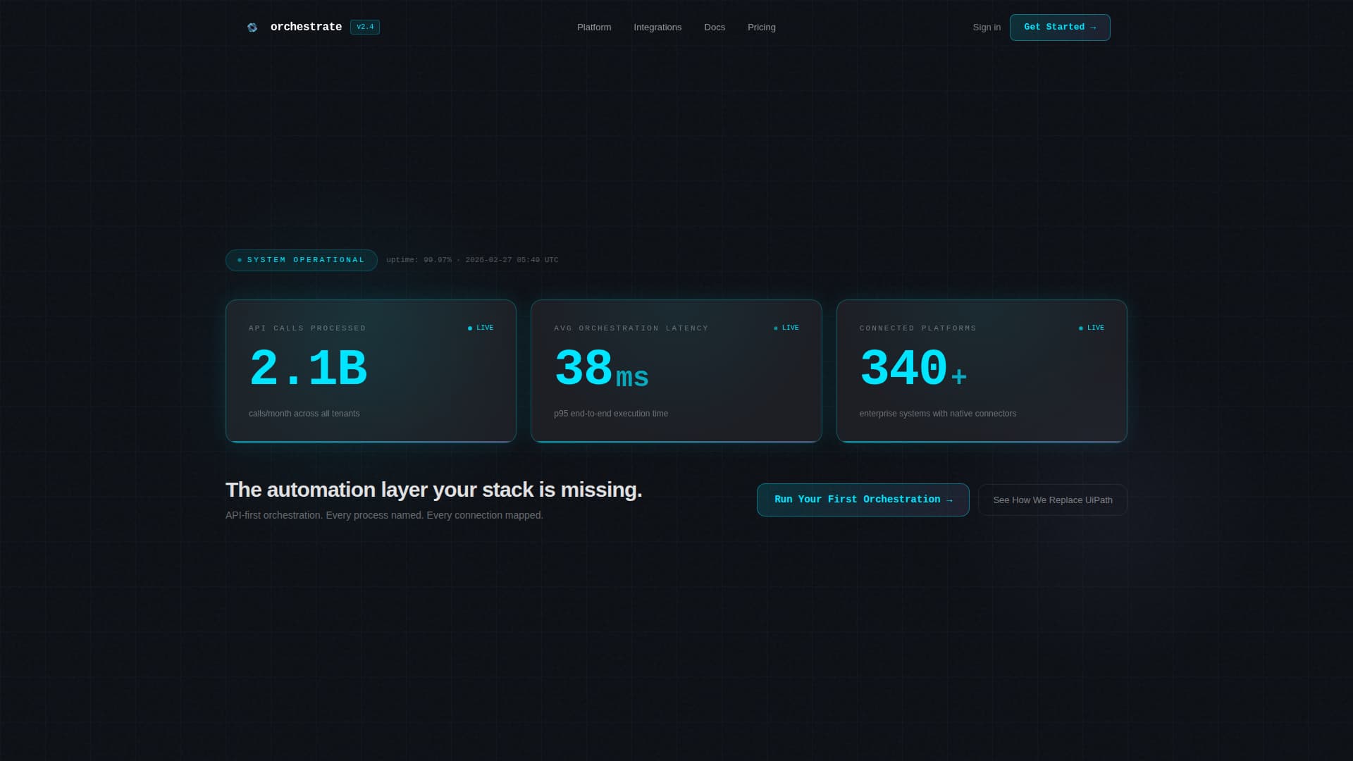 API-First Enterprise Software Expert Professional Website Template