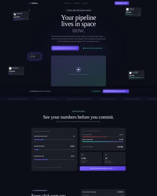 Pipeline - Immersive CRM Landing Page Template