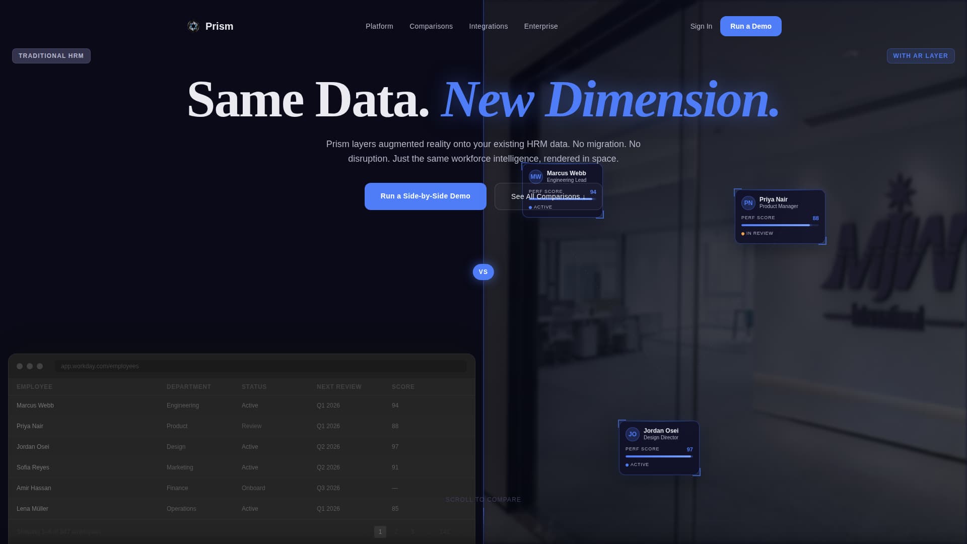 Prism - Dimensional HR Landing Page Template