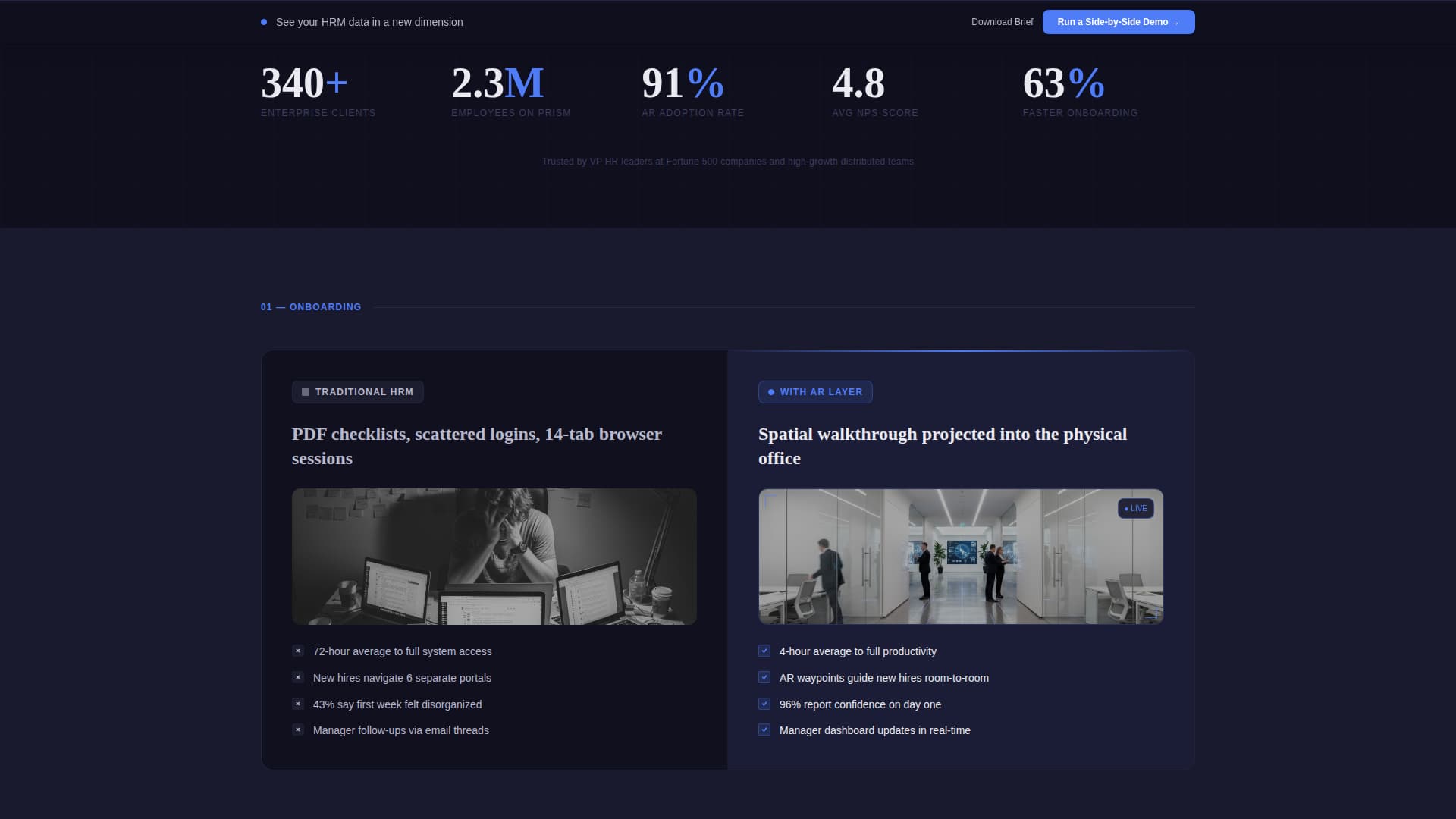 Prism - Dimensional HR Landing Page Template