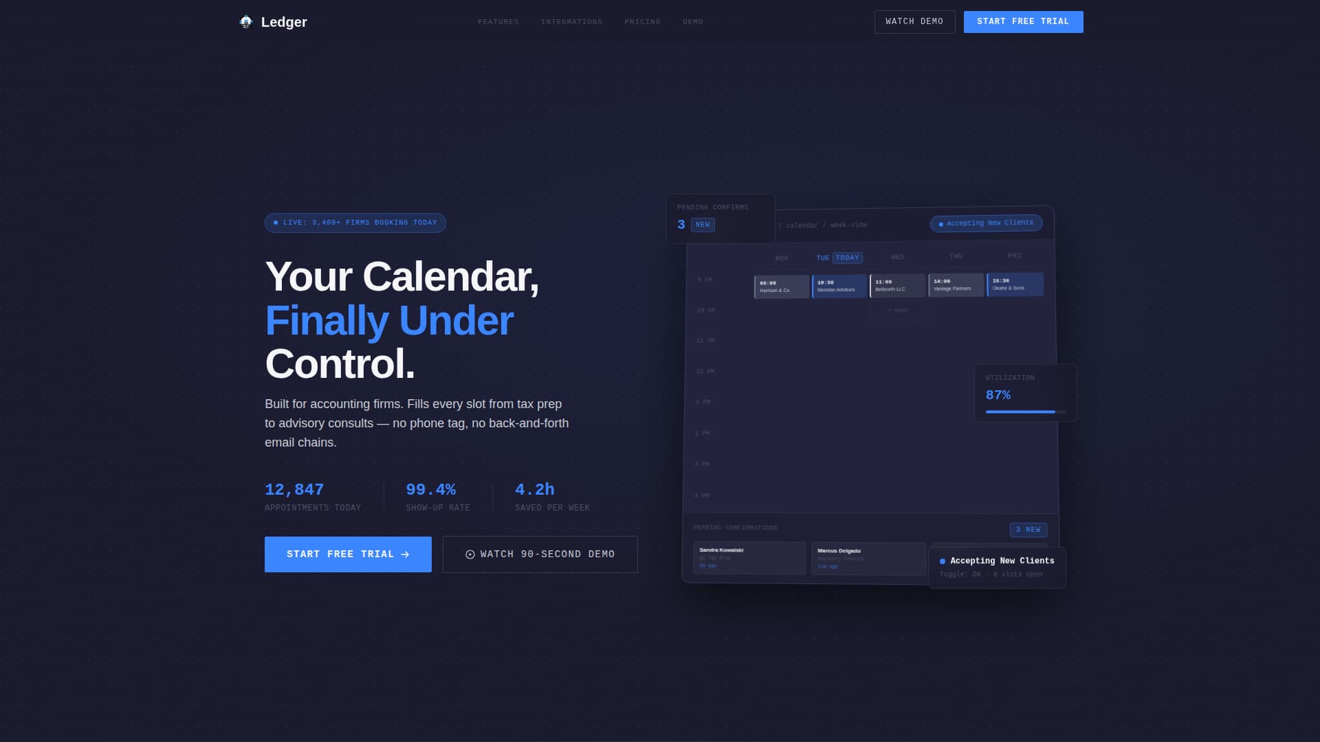 Ledger - Streamlined Accounting Landing Page Template