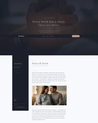 Witness - Trusted Doula Landing Page Template