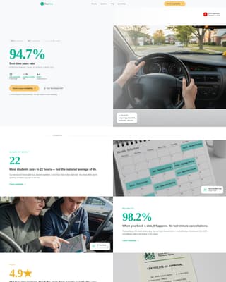 Pass - Proven Drivingschool Landing Page Template