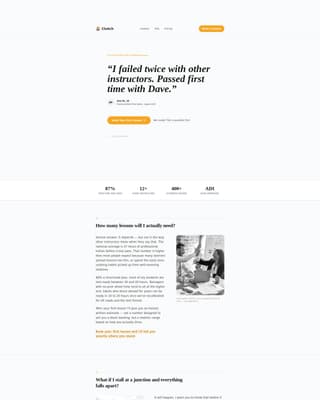 Clutch - Confident Driving Landing Page Template