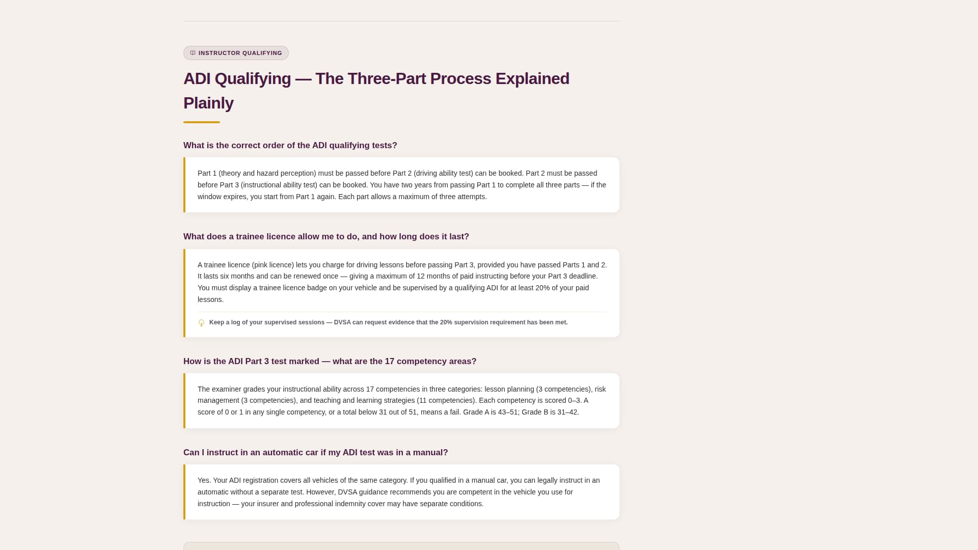 Permit - Authoritative Instructor Landing Page Template